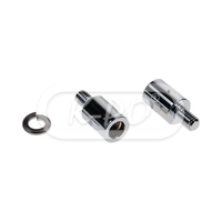 Sirio - M6 male - M7 female chrome adapter